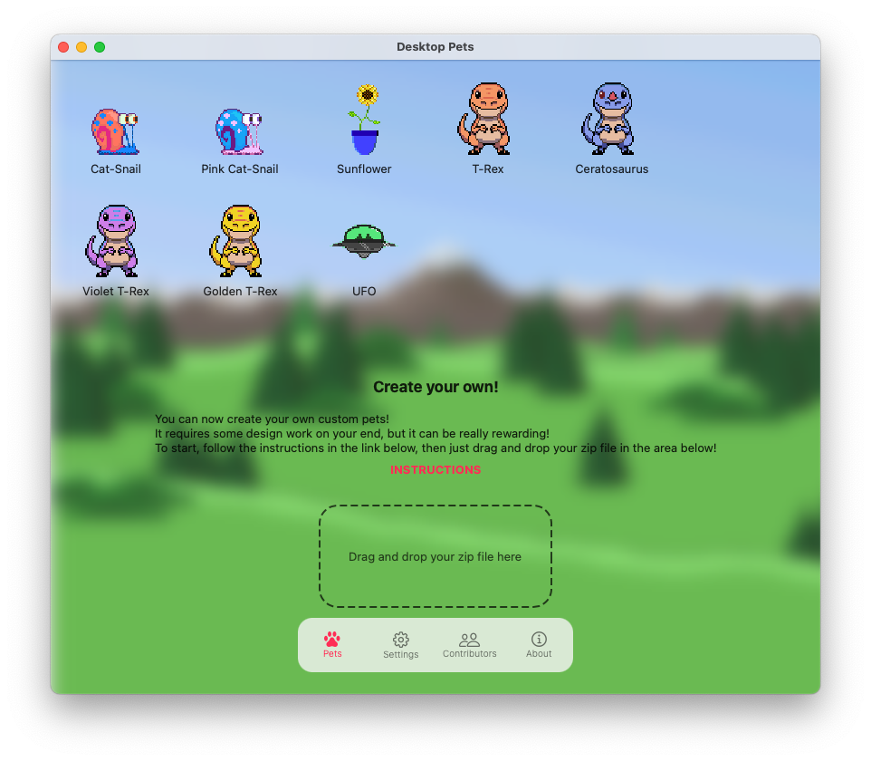 Bottom of the homepage showing the drop area