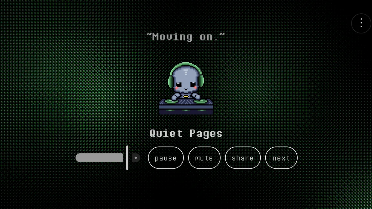 Unlimited Radio playing a green-themed generated track
